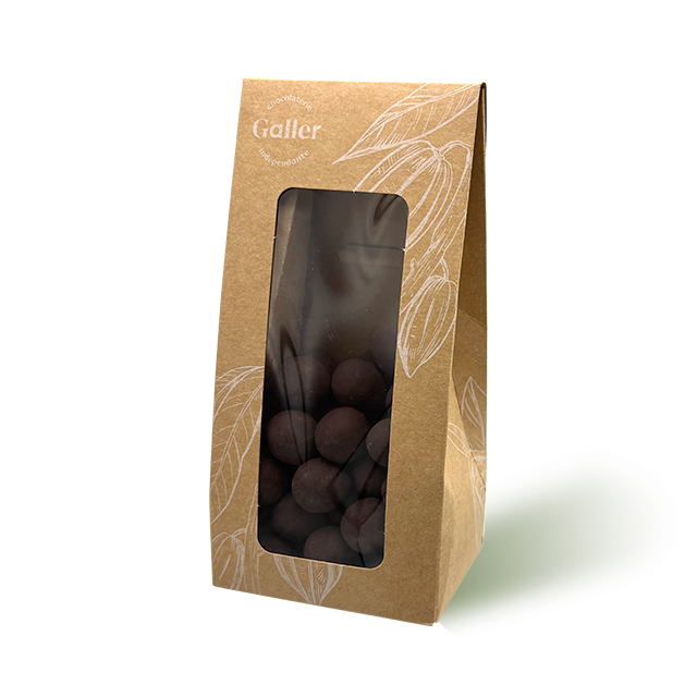 Pochon - Noisettes enrobées - Chocolat noir