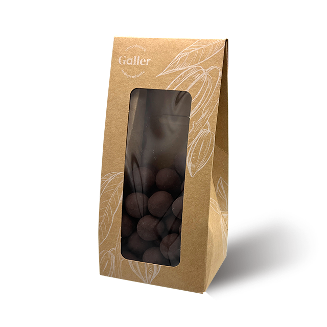 Pochon - Noisettes enrobées - Chocolat noir