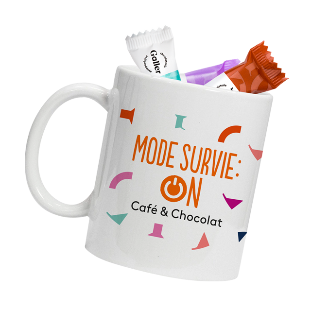 Mug gourmand "CHOCOLAT" – français - et ses Rawetes