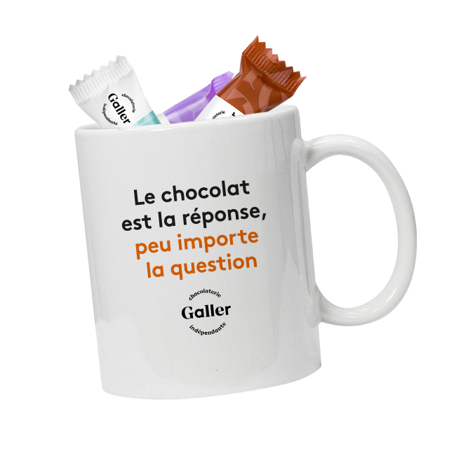 Mug gourmand "CHOCOLAT" – français - et ses Rawetes